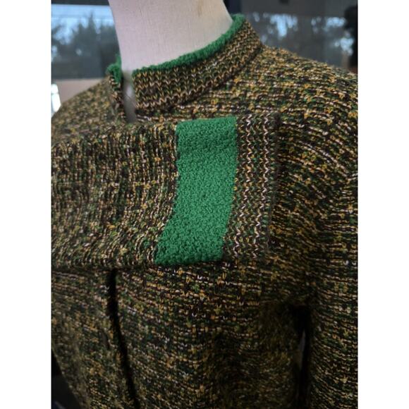 1950s Knit Cardigan Featherknit Brook Tweed Orlon Acrylic - Picture 2 of 3